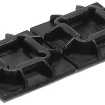 Klebesockel für Kabelbinder 19.1×19.1mm UV+hitzebeständig, VHB Kleber, schwarz 