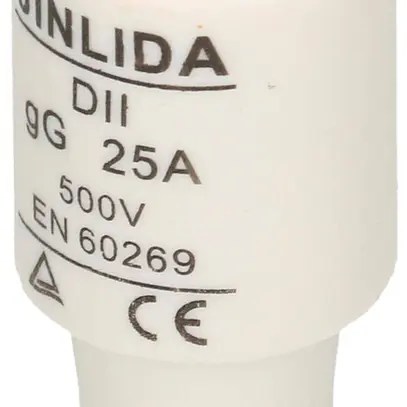 Fusibile D MAX HAURI DT-II 25A giallo 500V ritardo 50 KA gG Ø21×48mm 5 pezzi 