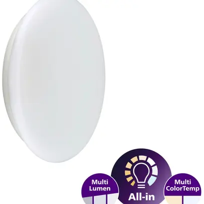 Plafonnier/applique LED Philips WL060V 22W 2200lm 830/840 IP44 Ø350 blanc 