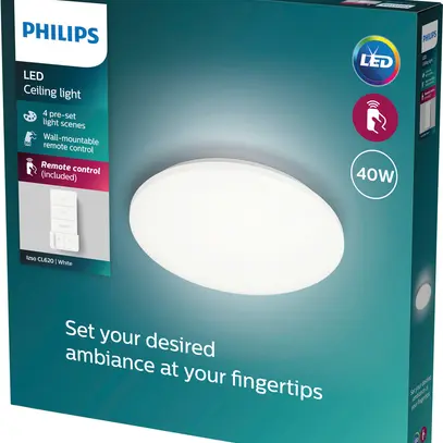 Plafoniera LED Philips Izso 40W 4300lm 2700/4000/6500K REG Ø470mm bianco 