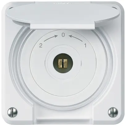 Contatto rotativo chiave quadrata INC robusto IP55 bianco con coperchio inver. 