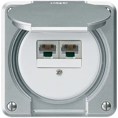 UP-Anschlussdose robusto IP55 aluminium 2×RJ45/s UKV getrennt 