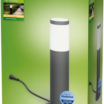 Borne lumineuse LED Philips Utrecht 12V 600lm 2700K IP44 349mm an câb./fiche 