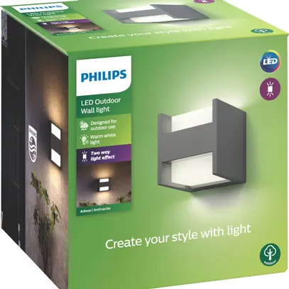Applique LED Arbour 4.5W 2700K 127×130×130mm IP44 antracite 