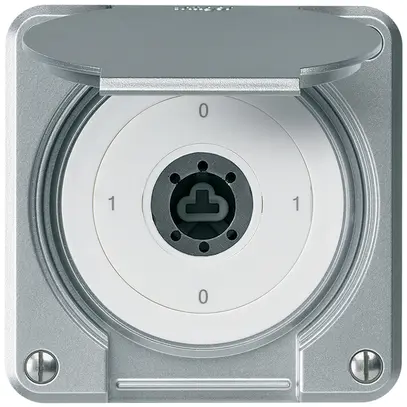 Interruttore a chiave INC robusto IP55 copertura senza cilindro S0/3P alluminio 