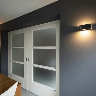 Lampada a muro SLV OSSA, R7s 120W up/down ovale IP20 nero 