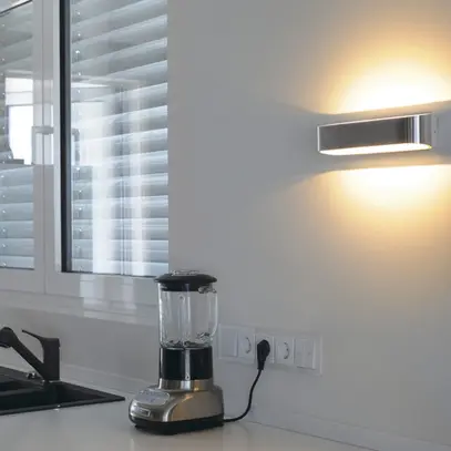 LED-Wandleuchte SLV ASSO 300, 12W  975 lm 3000K IP20 Aluminium gebürstet 