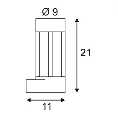 Lampada a muro LED SLV SLOTS WALL, 6.3W 340lm 3000K IP44 antracite 