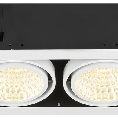 Downlight LED SLV KADUX 2×27W 3150lm 930 30° DALI 370×195mm bianco 