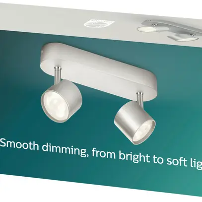 Plafonnier LED Promo 2×4.5W 2700K 1000lm alu 
