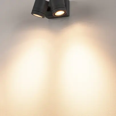 Lampada a muro SLV NEW MYRA WALL SPOT, 2×GU10 50W IP55 antracite 