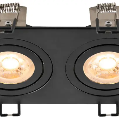 Spot INC SLV NEW TRIA GU10 2×10W 170×90mm noir 