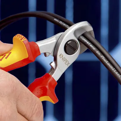 Cisaille pour câbles KNIPEX pour Ø15mm max VDE 165mm 