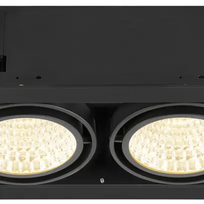 Downlight LED SLV KADUX 2×27W 3150lm 930 30° DALI 370×195mm noir 