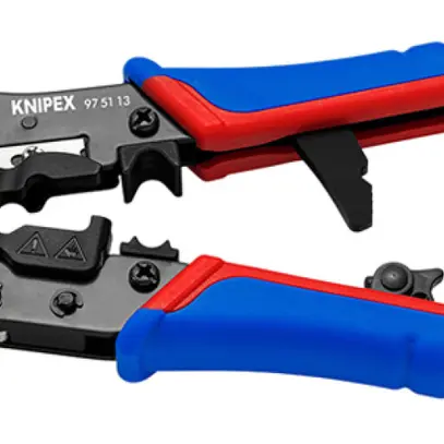 Pinza di serraggio KNIPEX per connettori modulari tipo Western RJ45 191×70×20mm 