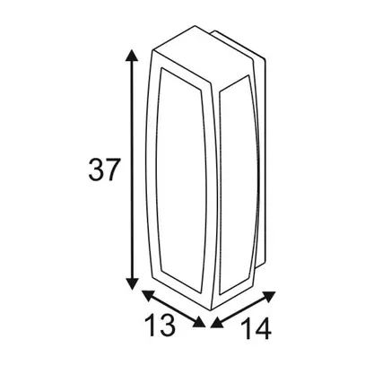 Wandleuchte SLV MERIDIAN BOX, E27 20W IP54 anthrazit 
