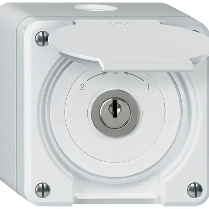 Contatto rotativo chiave AP robusto IP55 bianco con coperchio invertitore 
