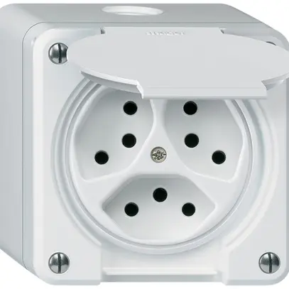 Presa AP robusto 3×tipo 13 bianco 