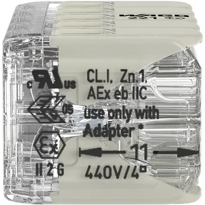Borne de connexion WAGO 221 10×0.2…4mm² levier 32A 440V gris transparent 