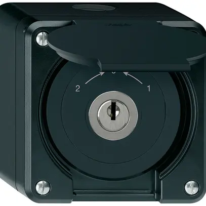 Contatto rotativo chiave AP robusto IP55 nero con coperchio invertitore 