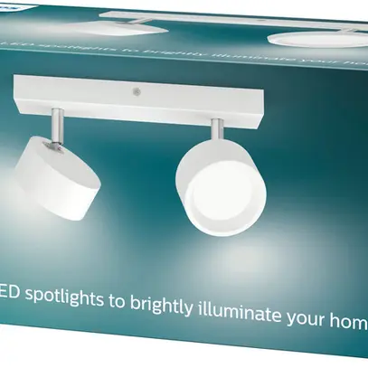 Spot LED Philips Bracia 11W 1100lm 2700K 110° 260×80.5mm bianco 2×Spot 
