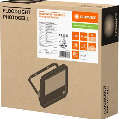 Proiettore LED LEDVANCE FLOODLIGHT100 SEN 69W 10000lm 840 IP66 100° 236×52 ne 