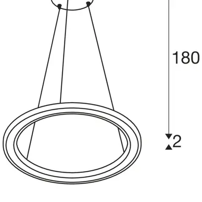 Luminaire suspendu LED SLV ONE FLAT 23W 1900lm 927/930 VAR Ø600 blanc 