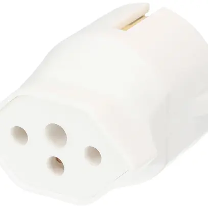 Adattatore fisso MAX HAURI Shuko/T13 3L 250V 10A 2300W bianco 