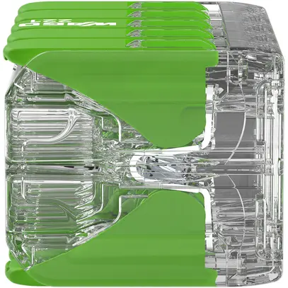 Borne de connexion WAGO Green Range 10L 0.2…4mm² avec levier vert transparent 