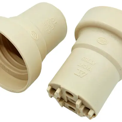 Portalampada E27 ELBRO materia sintetica beige 