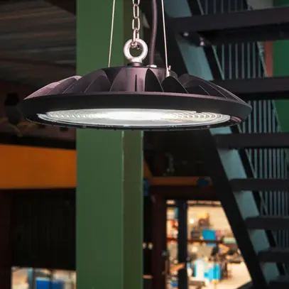 Proiettore capannone LED SLV HIGHBAY C 400 200W 35000lm 840 IP65 VWB Ø400 nero 