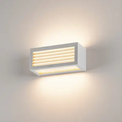 Applique SLV BOX-L, E27 18W IP44 blanc 