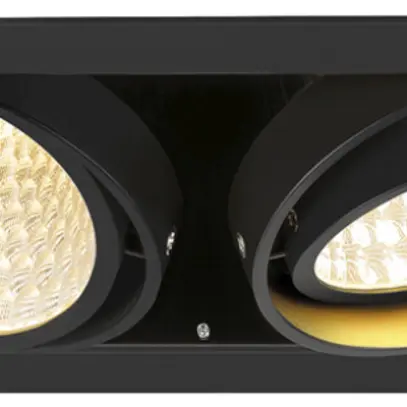 Downlight LED SLV KADUX 2×27W 3150lm 930 30° DALI 370×195mm noir 