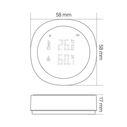 Capteur de température/humidité LCD KnockautX, par BRELAG 