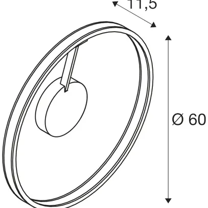LED-Decken-/Wandleuchte SLV ONE 60 CW 23W 750lm 927/930 DIM Ø600 Messing 