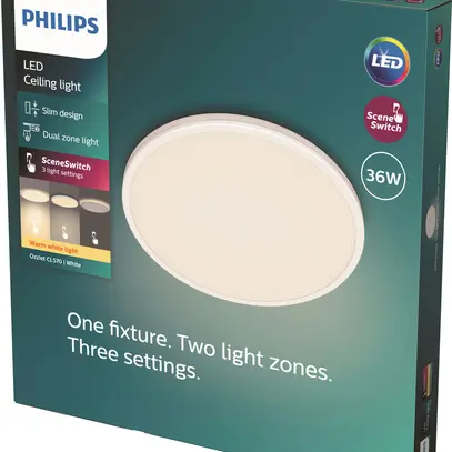 Plafoniera LED Philips Ozziet 36W 3900lm 2700K REG bianco 