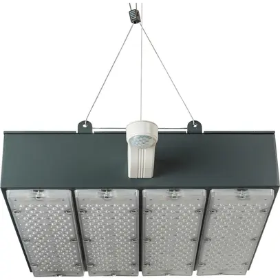 Projecteur salle LED Sylvania KubiXx AISLE PIR 110W 19700lm 840 IP65 VAR 440×370 