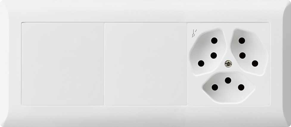 UP-Kombination KLI 1x3 , Blind + Blind + 3xT13 1/s ws