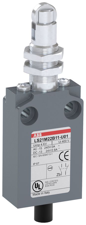 Positionsschalter ABB LS2 Rollendruckbolzen Stahl Zamak Kabel