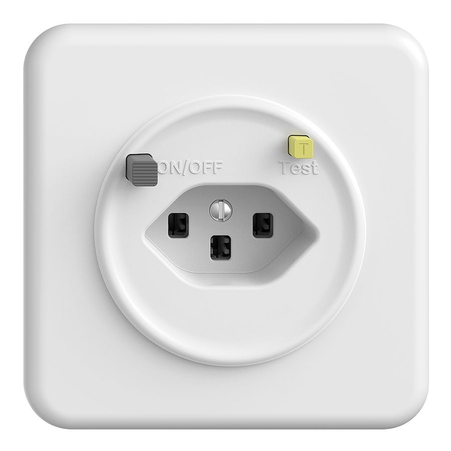 UP-Steckdose STANDARDdue T23 FI 30mA weiss