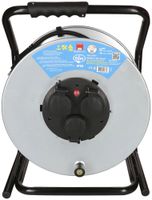 Kabelrolle MAX HAURI Stahl 230V 10A 3×T13 50m 3×1.5mm² IP55 silber