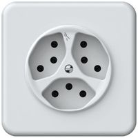 UP-Steckdose origin 3×Typ 13 1×S 10A 230V 92×92mm weiss