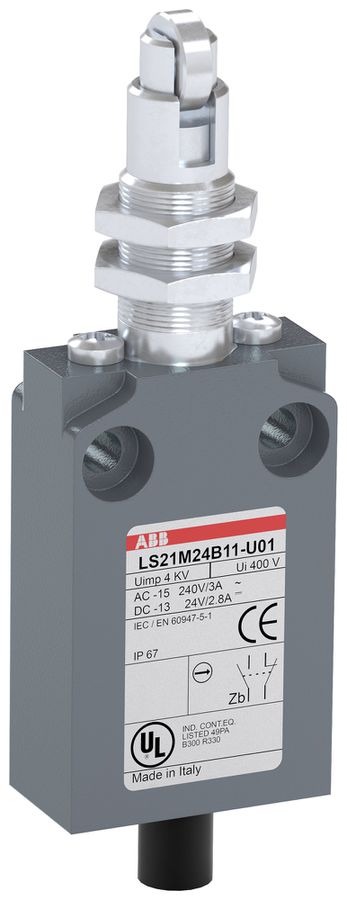 Positionsschalter ABB LS2 Rollendruckbolzen Stahl 90° Zamak Kabel