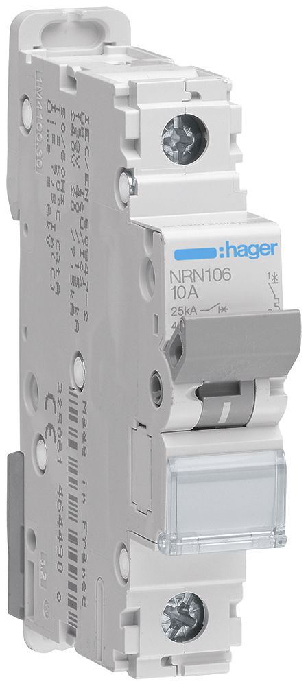 Disjoncteur Hager MCB 1P 415V type C 6A 1UM