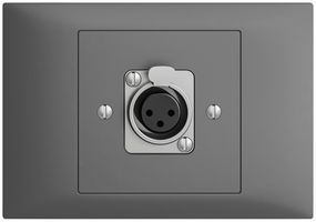 Kit di montaggio INS EDIZIOdue BKE per XLR grigio scuro