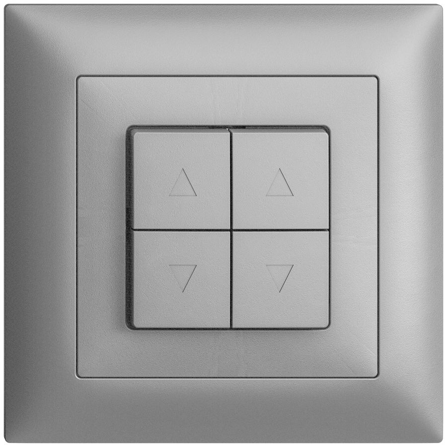 UP-Storenschalter EDIZIOdue FMI silver 2-Kanäle