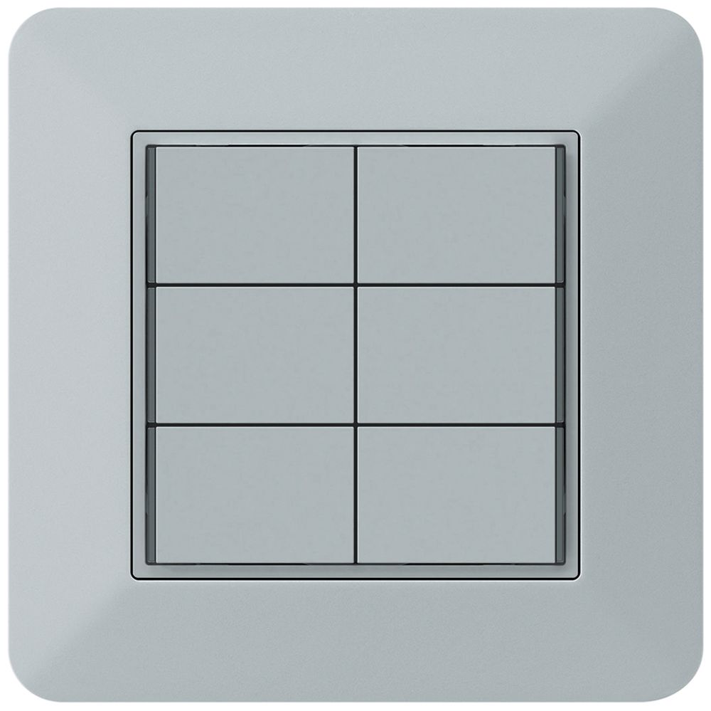 UP-Taster KNX KTR 6×Tasten 6×Betätigungspunkte LED grau