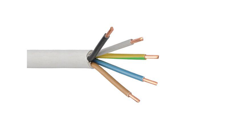 Installationskabel FE0 5×1.5mm² 3LNPE weiss Dca