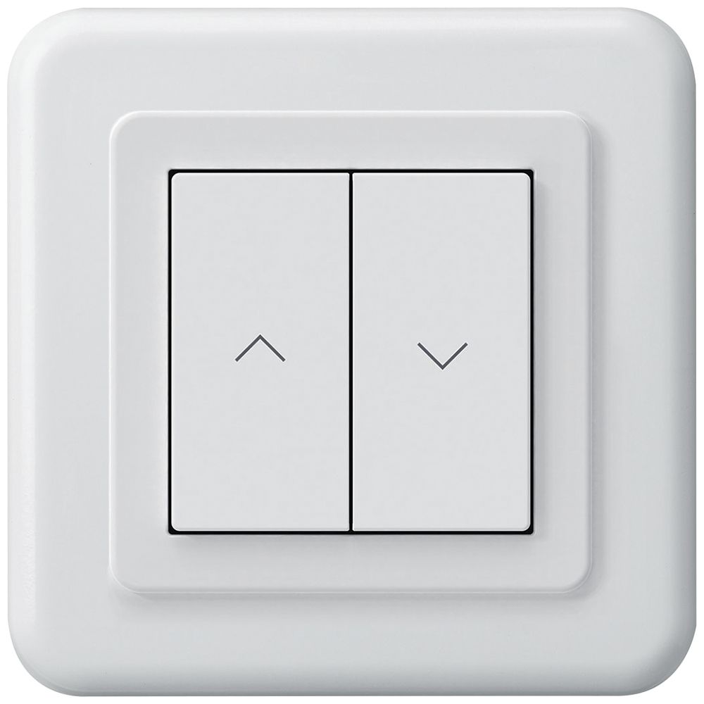 UP-KNX-Storentaster Hager BA basico C 2-fach 86×86mm weiss