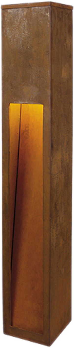 Lampadaire SLV RUSTY SLOT 80, E27 11W IP44 fer rouillé